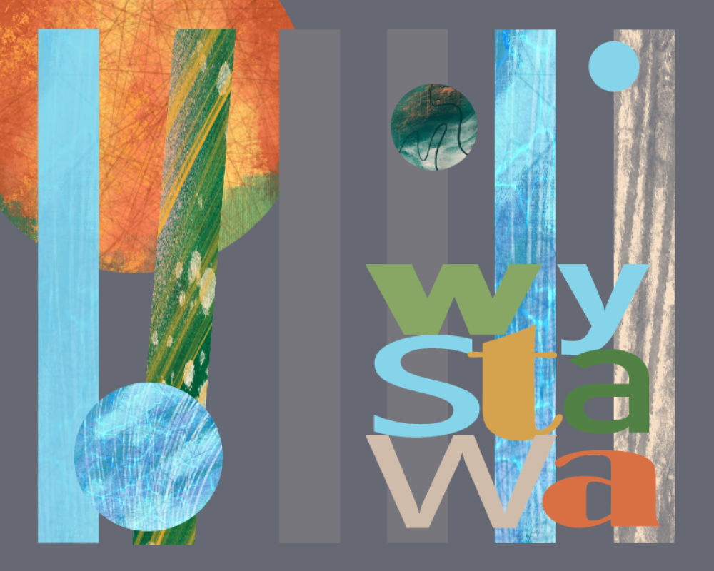 Abstrakcyjna ilustracja reklamujaca wystawę