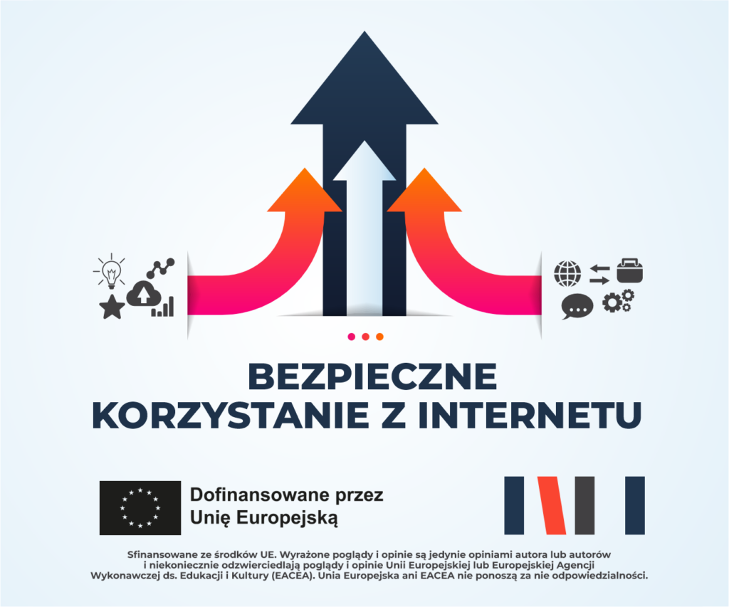 Cztery strzałki wskazujące górę i symbolizujące ruch w internecie. Opis wydarzenia powtórzony w treści wpisu