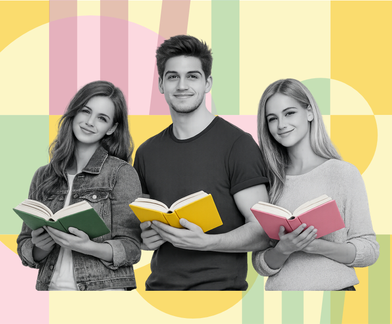 Nastolatki czytający książki