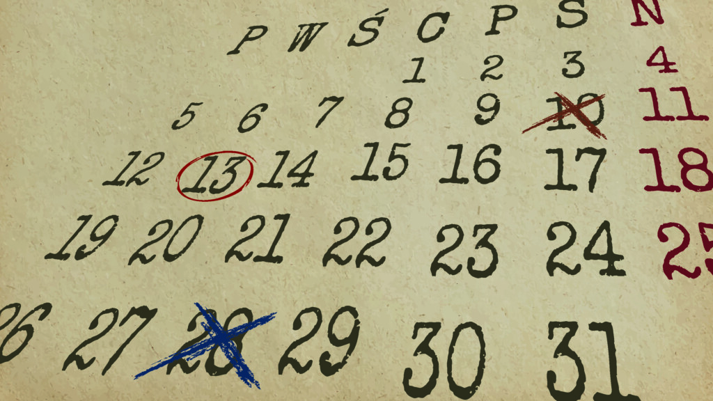 Nagłówkowe kalendarium BW