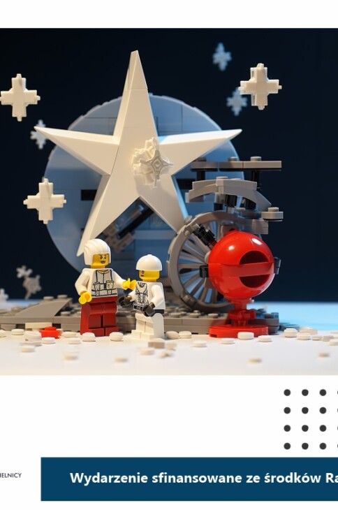 Budowla lego nawiązująca do eksploracji kosmosu