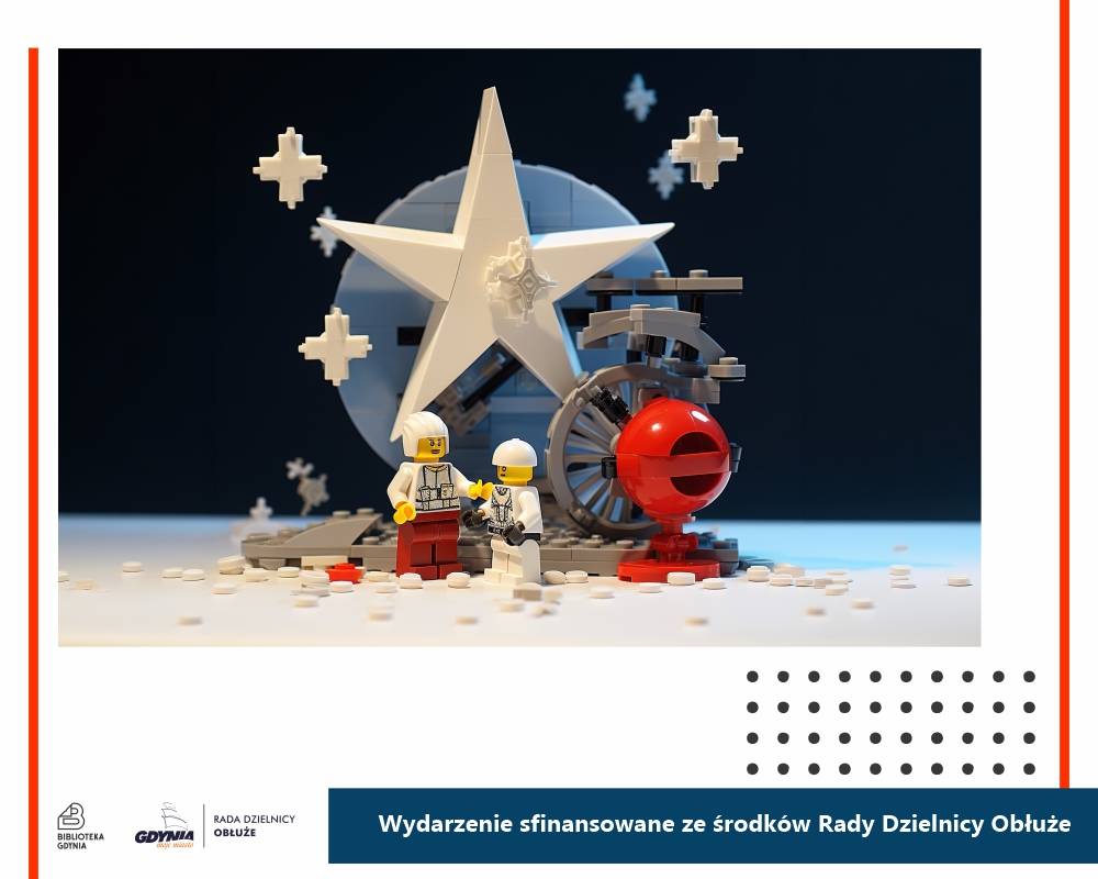 Budowla lego nawiązująca do eksploracji kosmosu