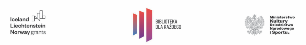 Logotypy Iceland Liechtenstein Norway, Biblioteka dla Każdego, Ministerstwo Kultury Dziedzictwa Narodowego i Sportu
