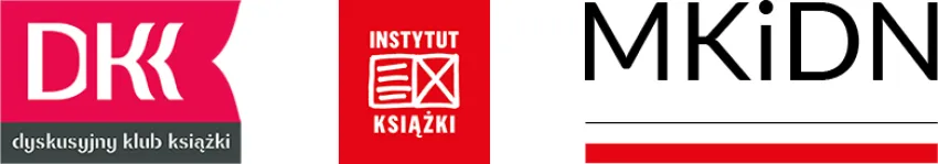 Logotypy Dyskusyjny Klub Książki, Instytut Książki, MKiDN