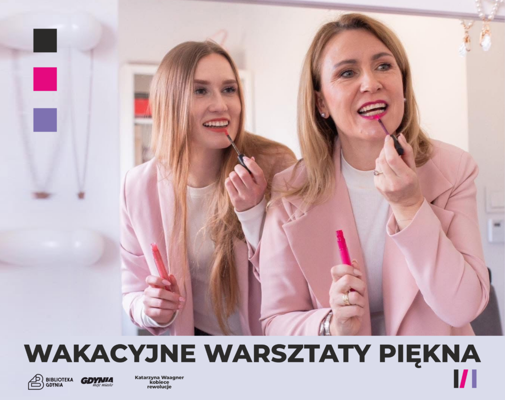Zdjęcie dwóch malujących się kobiet