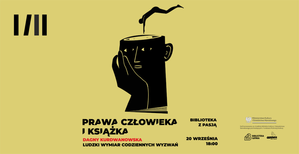 Zdjęcie przedstawia abstrakcyjny wizerunek głowy człowieka zadumanego, któremu ktoś wskakuje do czaszki, jak do basenu.