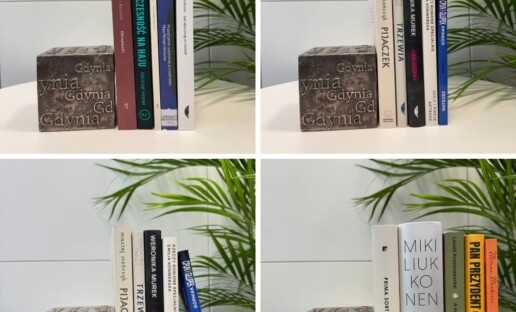 4 zdjęcia nominowanych do 21. Nagrody Literackiej Gdynia książek w 4 kategoriach: proza, poezja, esej i przekład