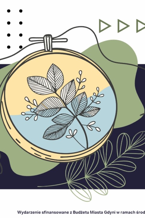Abstrakcyjna grafika haftu.