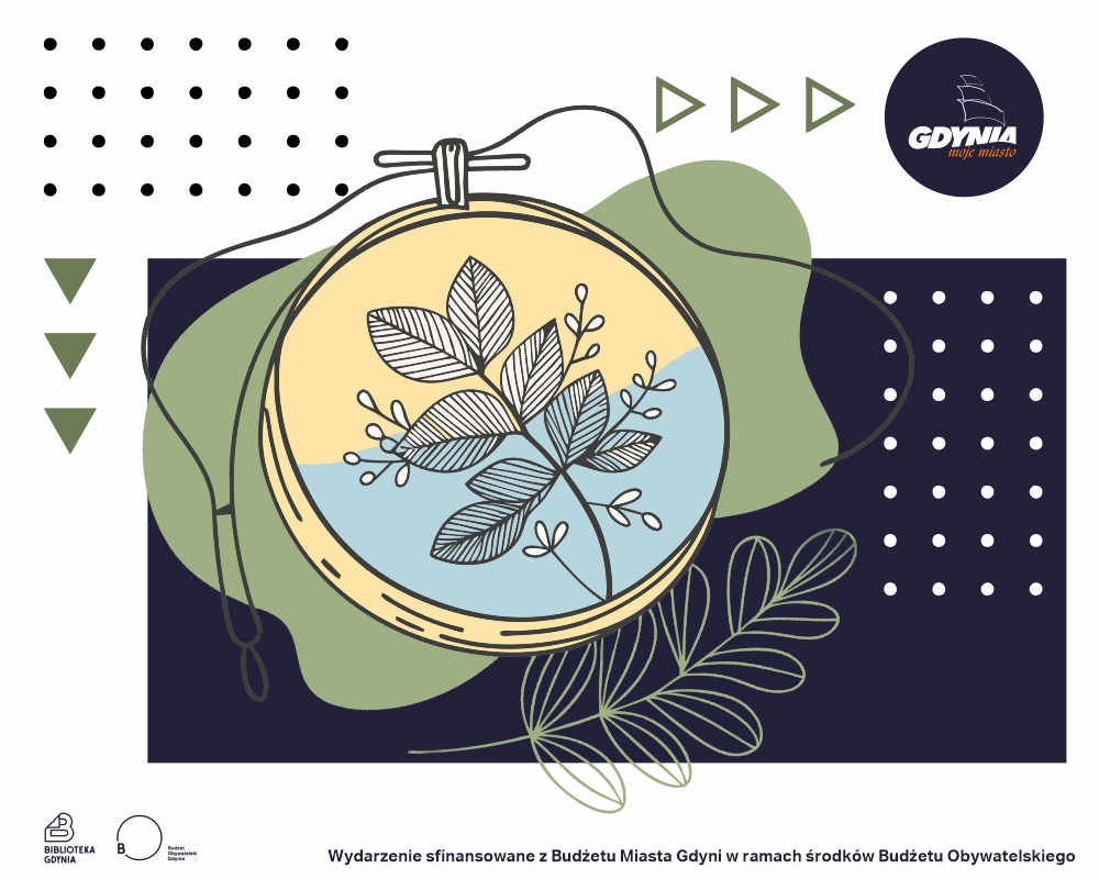 Abstrakcyjna grafika haftu.