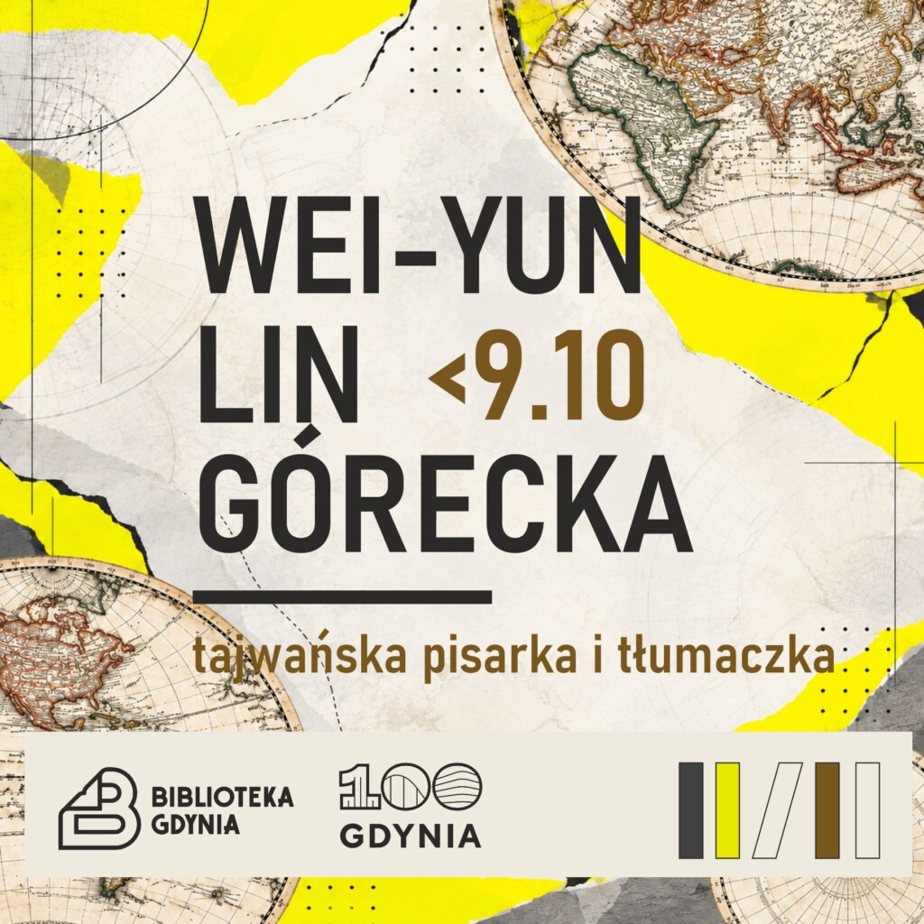 Abstrakcyjna grafika z napisem Wei-Yun-Lin Górecka i datą spotkania.