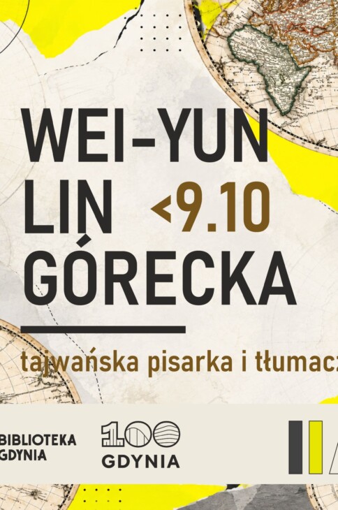 Abstrakcyjna grafika z napisem Wei-Yun-Lin Górecka i datą spotkania.